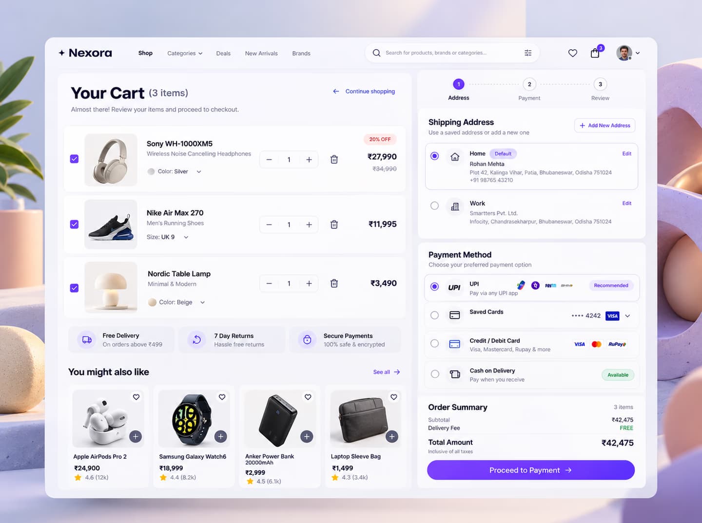 Cart & one-page checkout
