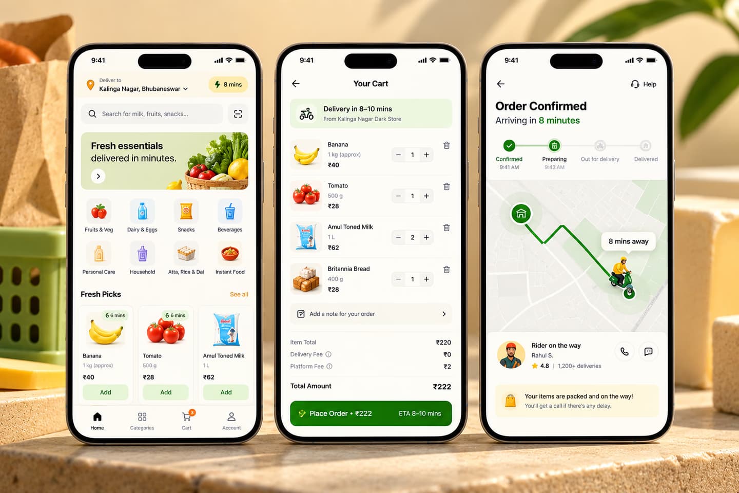 Sub-ten-minute ordering