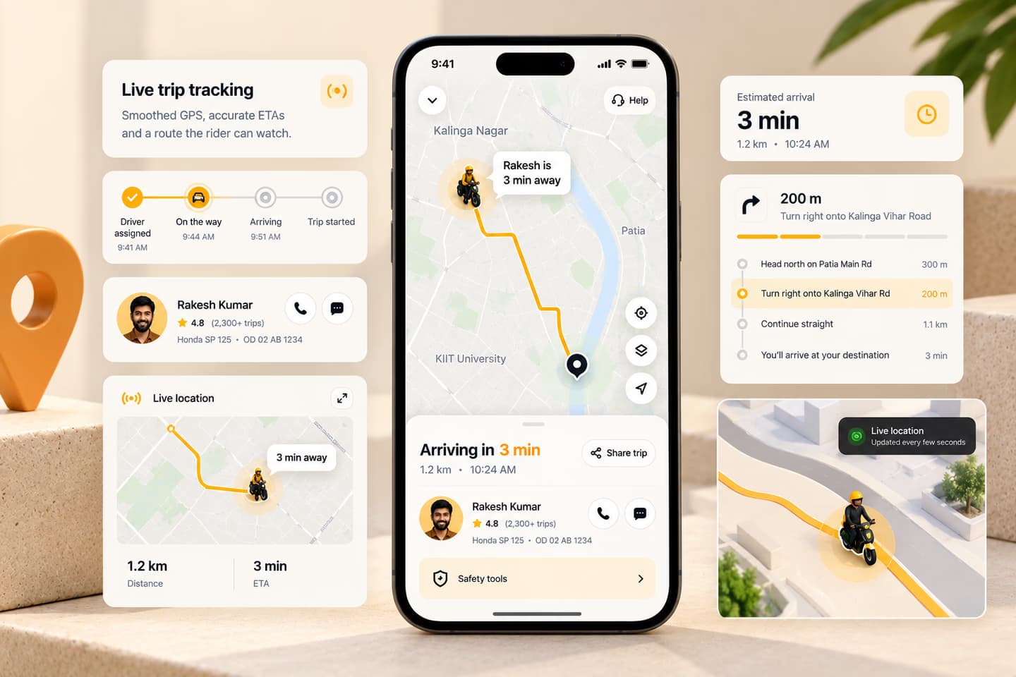Live trip tracking