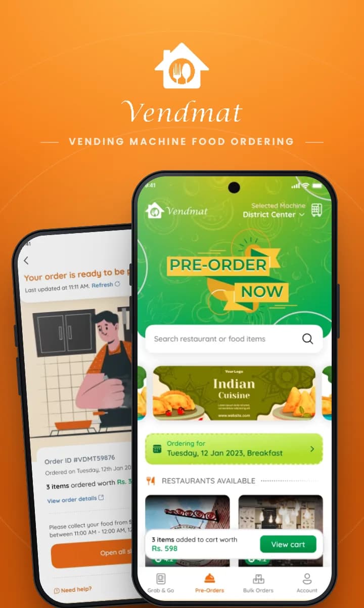 Vendmat — vending machine food ordering app