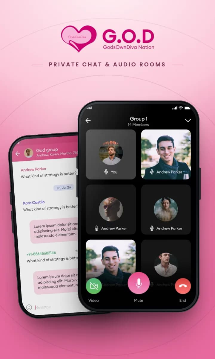 G.O.D — private chat and audio rooms app