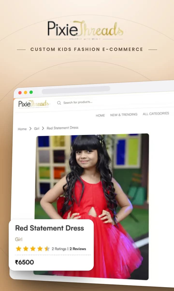 Pixiethreads — custom kids fashion store