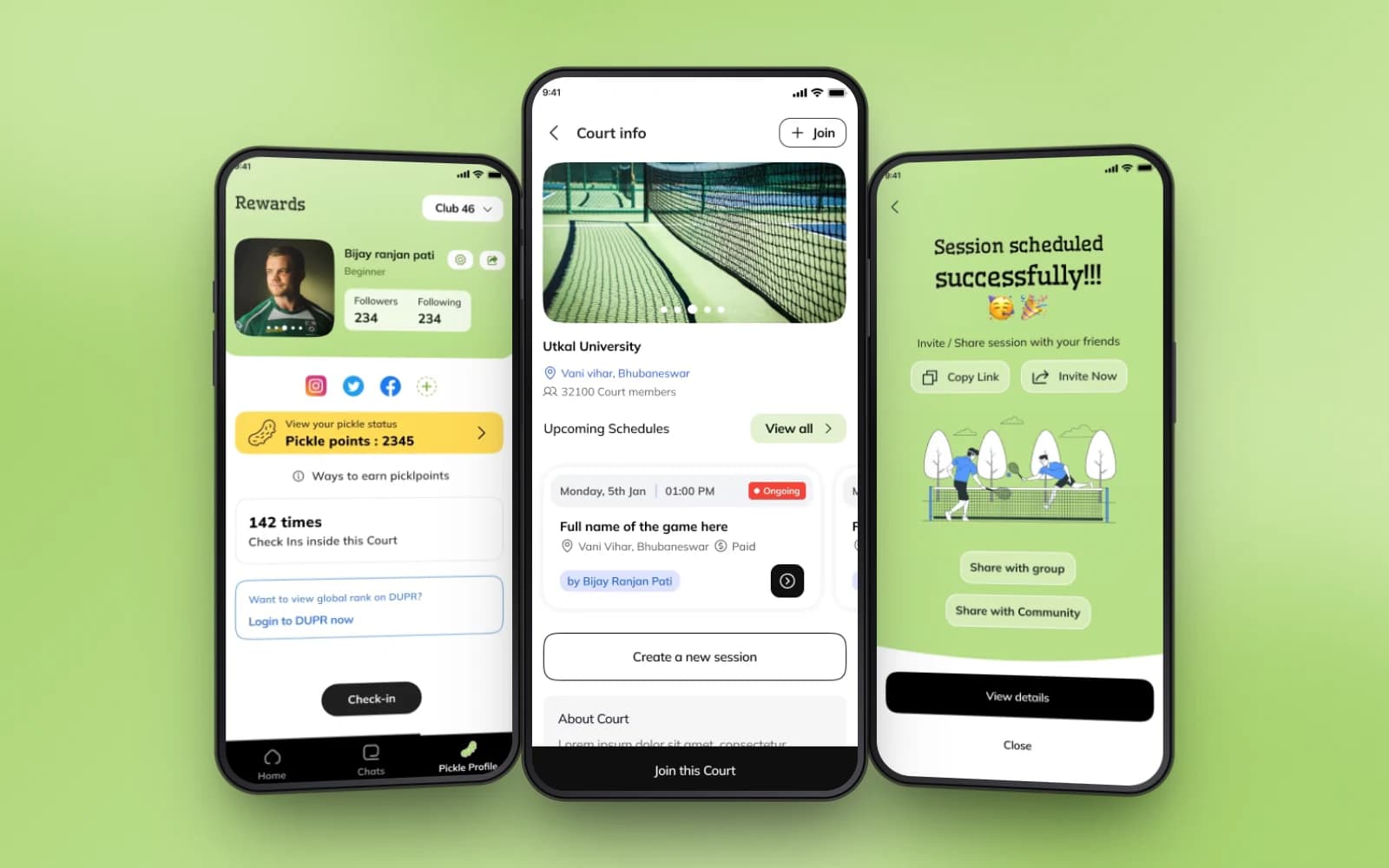 P2P Pickleball Discovery Platform